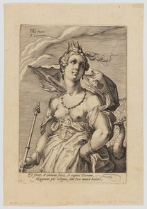 Juno, from the Three Goddesses by Hendrik Goltzius