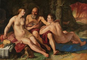 Lot and his Daughters, 1616