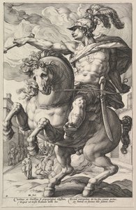 Marcus Curtius, from the Series The Roman Heroes by Hendrik Goltzius