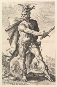 Mucius Scaevola, from the Series The Roman Heroes by Hendrik Goltzius
