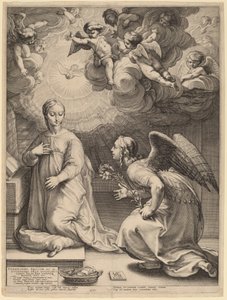 The Annunciation by Hendrik Goltzius