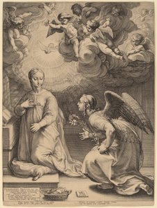 The Annunciation by Hendrik Goltzius