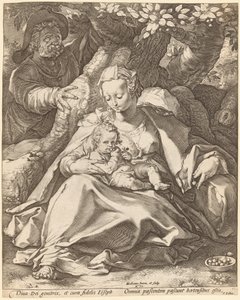 The Holy Family under a Cherry Tree by Hendrik Goltzius