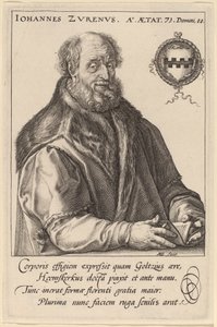 Johannes Zurenus (Jan van Zuren) by Hendrik Goltzius after Maerten van Heemskerck