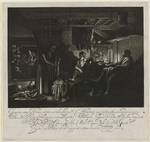 Jupiter and Mercury in the House of Philemon and Baucis by Hendrik Goudt after Adam Elsheimer
