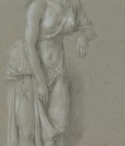 Figure Study of a Woman in Classical Garb, Standing Three-Quarters to the Right by Hendrik Hoogers