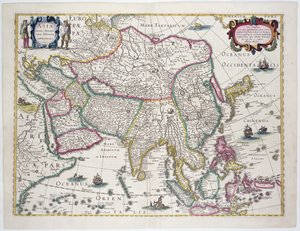 General Map Including Arabia, Japan, the Korean Peninsula and the Greater Part of the Indonesian Archipelago, 1631 by Hendrik I Hondius
