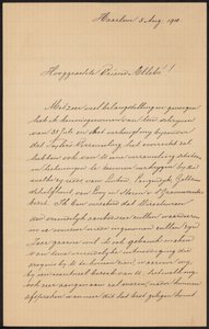 Letter to August Allebé