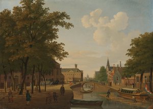 View of the Houtmarkt, Amsterdam by Hendrik Keun