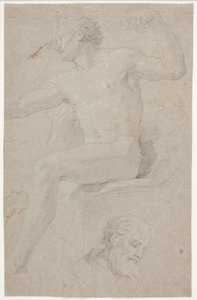 Seated Male Model and Bearded Man