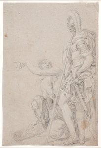 Standing Soldier and Kneeling, Pointing Youth by Hendrik Krock