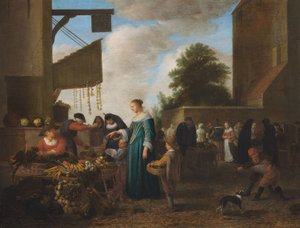 Vegetable Market, c.1660 by Hendrik Martensz Sorgh