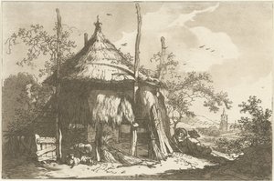 Shepherds by a Haystack (Twelve Designs Calculated for the Use of Those Who Are Learning to Draw Landscape) by Hendrik Meijer