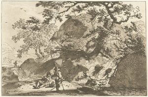 Landscape with a Fisherman and a Resting Man by Hendrik Meijer