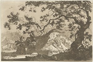 Landscape with Two Farms Twelve Designs Calculated for the Use of Those Who Are Learning to Draw Landscape (series title) by Hendrik Meijer