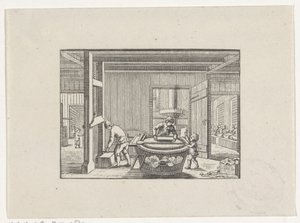 Figures Working in a Paper Workshop by Hendrik Numan