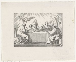 Four Evangelists Writing Their Gospels by Hendrik Numan