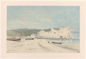 Coastal Landscape with White Chalk Cliffs