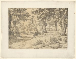 Forest Scene Tentamina Lithographica (series title) Italian Landscapes (series title)