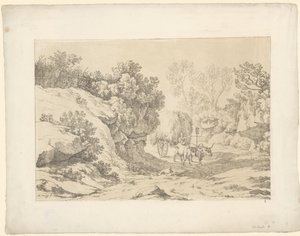 Hay Wagon on the Road (Tentamina Lithographica, Italian Landscapes)