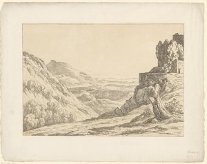 Ruins with Distant View Tentamina Lithographica (series title) Italian Landscapes (series title)
