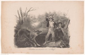 Children and a Wolf in the Forest by Hendrik Wilhelmus Last
