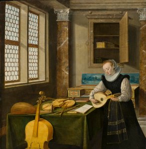 Lady Playing the Lute