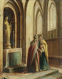 Two Figures in a Church