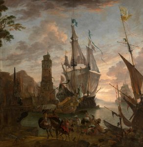 Oriental Seaport by Hendrik van Minderhout