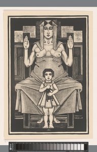 Mother with child by Henk Schilling