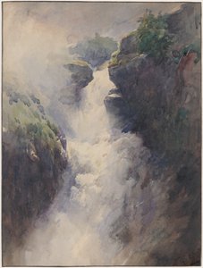A Cascade in the Mountains by Henri-Joseph Harpignies