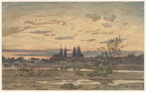 A View of Moulins by Henri-Joseph Harpignies