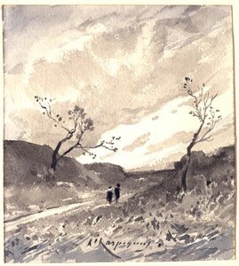 Landscape in Les Landes by Henri-Joseph Harpignies