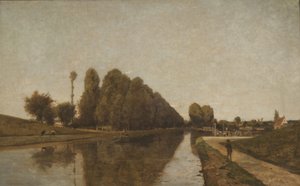 The Briare Canal by Henri Joseph Harpignies