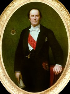 Portrait of Baron Eugene-Georges Haussmann, Prefet of Paris (1809-1891) (detail) by Henri Lehmann