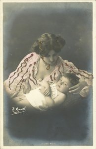 Child with his mother by Henri (after) Manuel