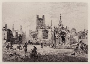 Cambridge: Market Hill by Henri (after) Toussaint