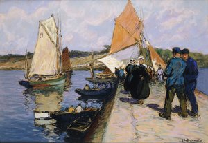 Fisherfolk on a Quayside