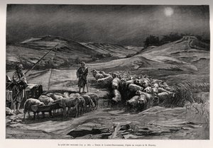 The Trailer Well. Engraving by Laurent Desrousseaux to illustrate the story 