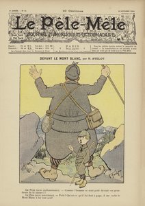 In front of Mont Blanc. Illustration for Le Pele-Mele, 1902