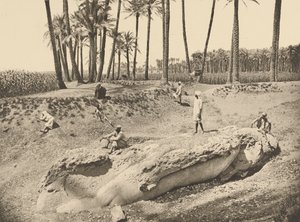 Statue of Sesostris Overturned (Saqqarah) by Henri Béchard