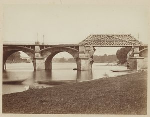 Le Pont de Saint Cloud After the Franco-Prussian War by Henri Bevan
