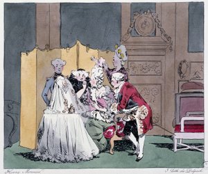 The Toilet (Hairdressing Scene) in the 18th Century - in 