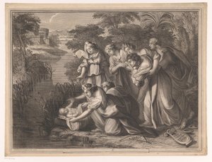 Moses Found by the Daughter of Pharaoh by Henri Bonnart
