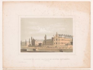View of the Barracks of the Klein Kasteeltje and the New Warehouse in Brussels by Henri Borremans (attributed to)