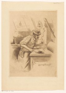 Printer in His Studio by Henri Boutet (possibly)