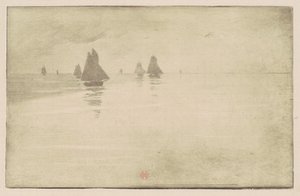 Boats in a Morning Fog by Henri Charles Guérard