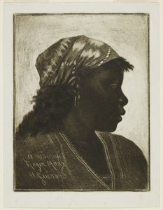 Head of Negress by Henri Charles Guérard