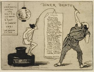 Japanese on an Inkwell, 1881