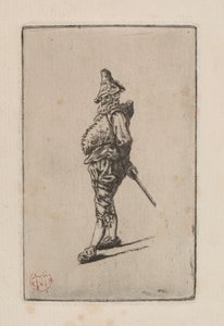 Punchinello, After Meissonier by Henri Charles Guérard